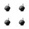 Service Caster 2 Inch Flat Black Hooded Urethane Twin Wheel Grip Ring Chair Casters SCC, 4PK SCC-GR02S50D-NYU-FB-716X78-4 - alternate 1